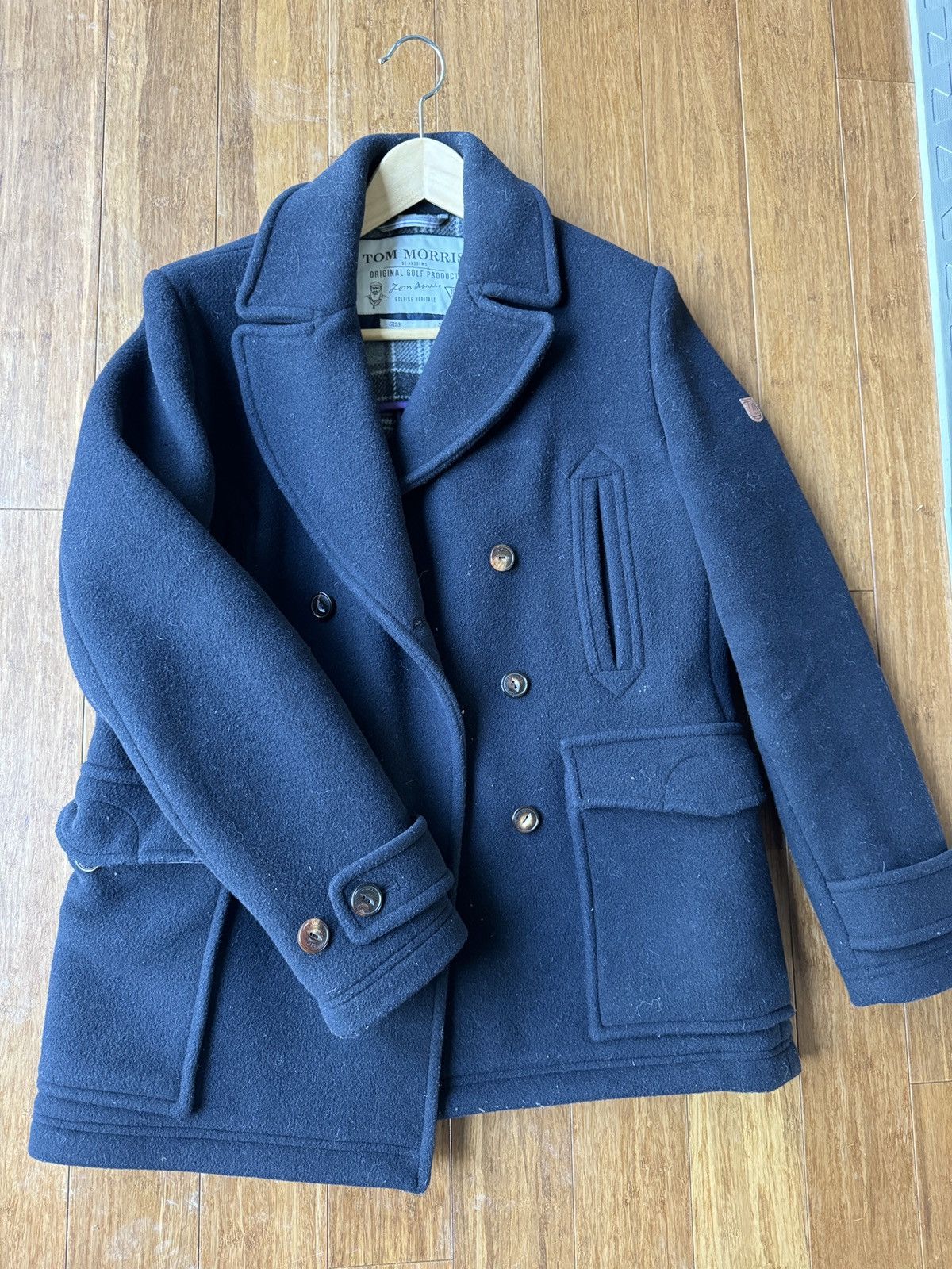 Image of American Classics Tom Morris Wool Pea Coat Limited Edition Small in Navy, Men's