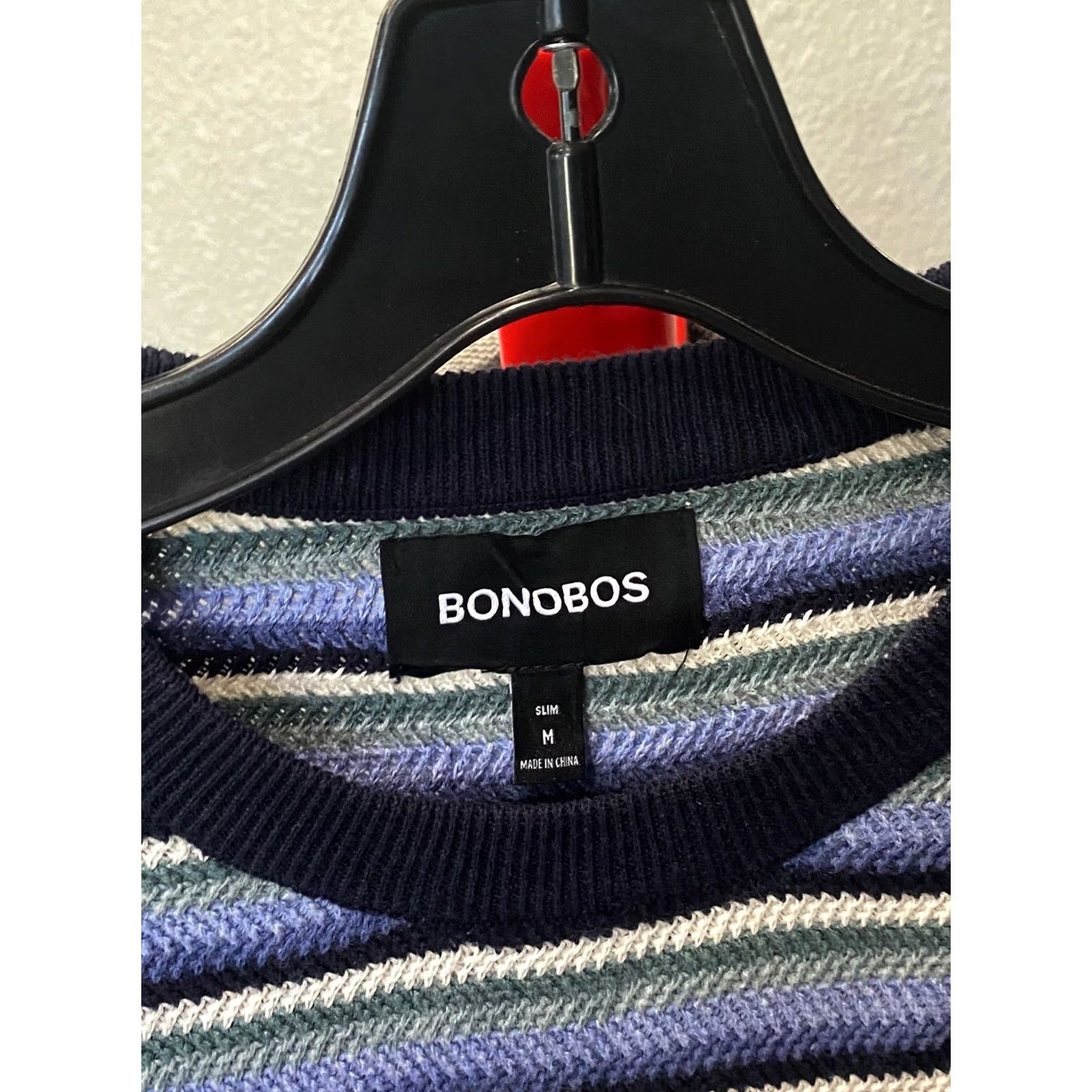 Bonobos Bonobos Multi Color Stripe Knit SWEATER Medium M Slim Mens Size US M / EU 48-50 / 2 - 5 Thumbnail