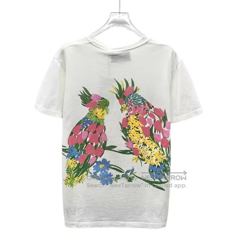 Gucci Gucci White floral heart print cotton round-neck short-sle Size M / US 6-8 / IT 42-44 - 2 Thumbnail