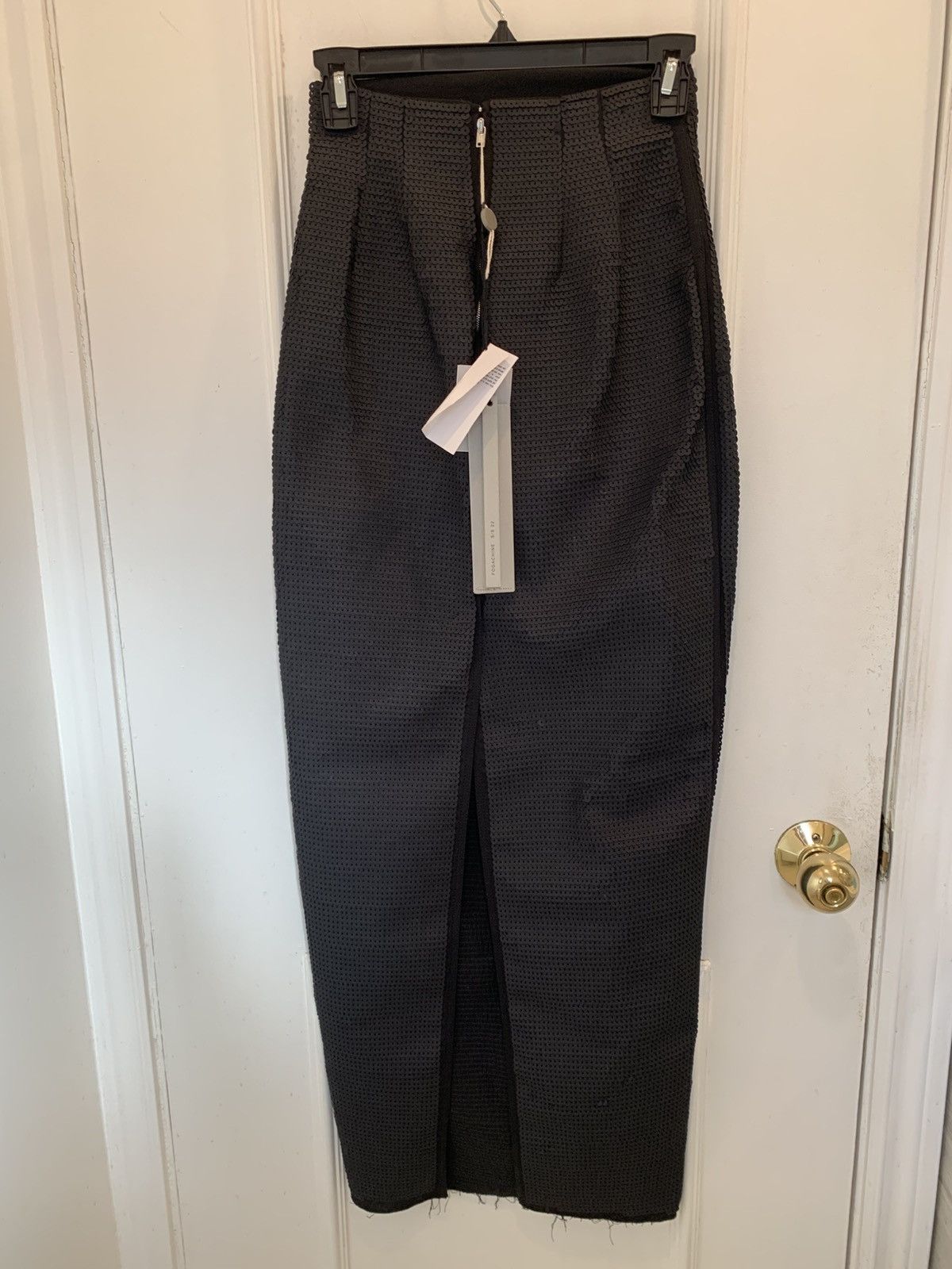 Rick Owens NWT Rick Owens AI Black Sequin Pillar Skirt. Size 40IT Size 27" / US 4 / IT 40 - 2 Thumbnail