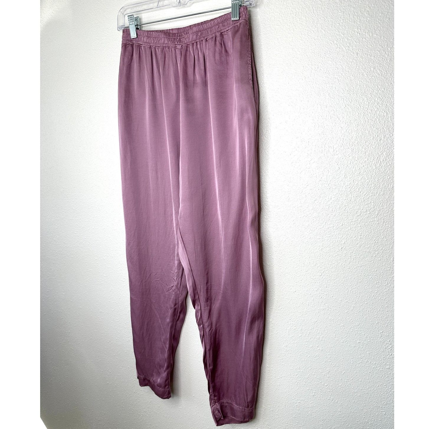 Other Light Purple Shimmer Pocketed Elastic Jogger Pants Small Size 27" / US 4 / IT 40 - 2 Thumbnail