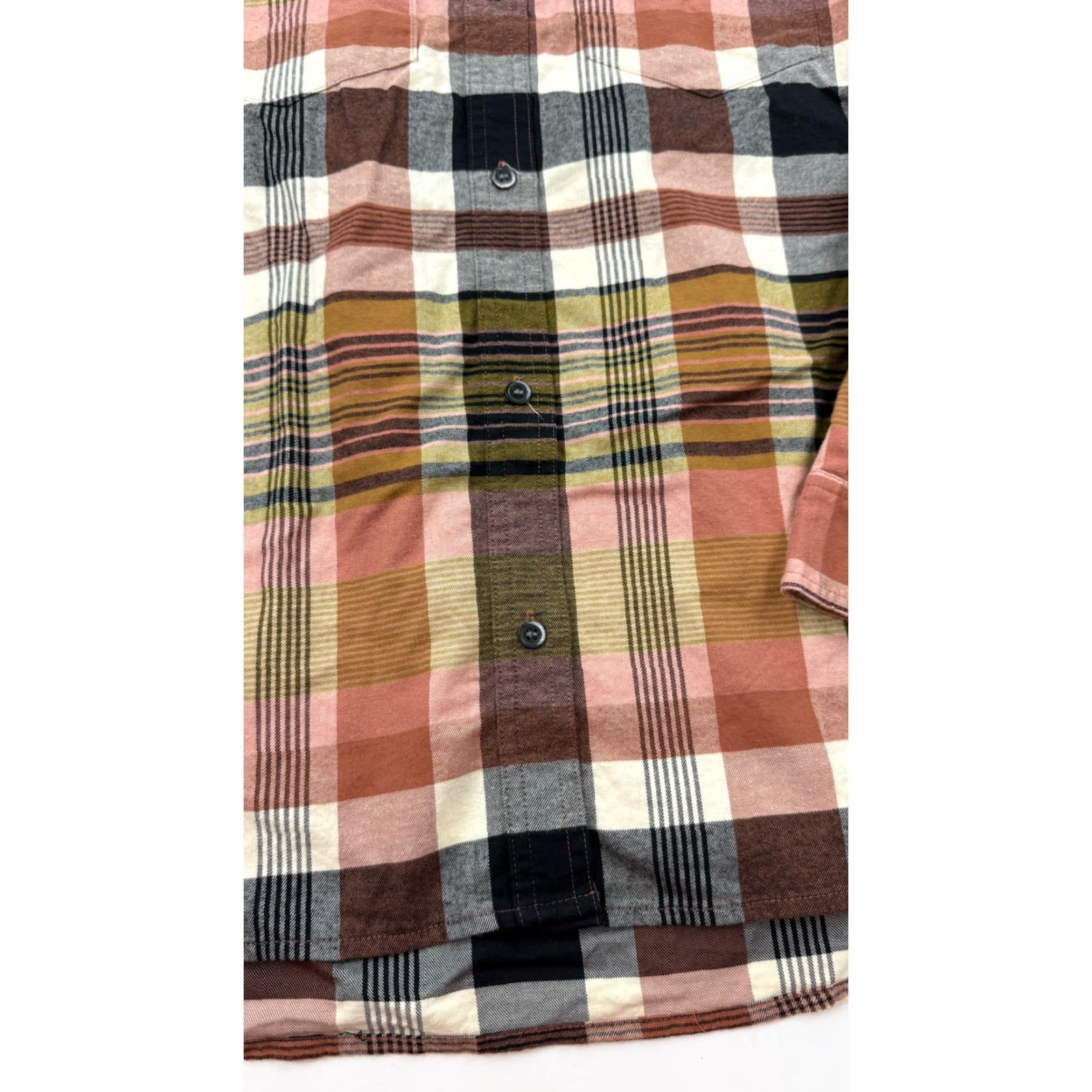 Madewell Madewell Shirt Womens Small Plaid Button-Up Long Sleeve Curved Hem Soft Multicolor Pattern Button Front Stretch Size S / US 4 / IT 40 - 3 Thumbnail