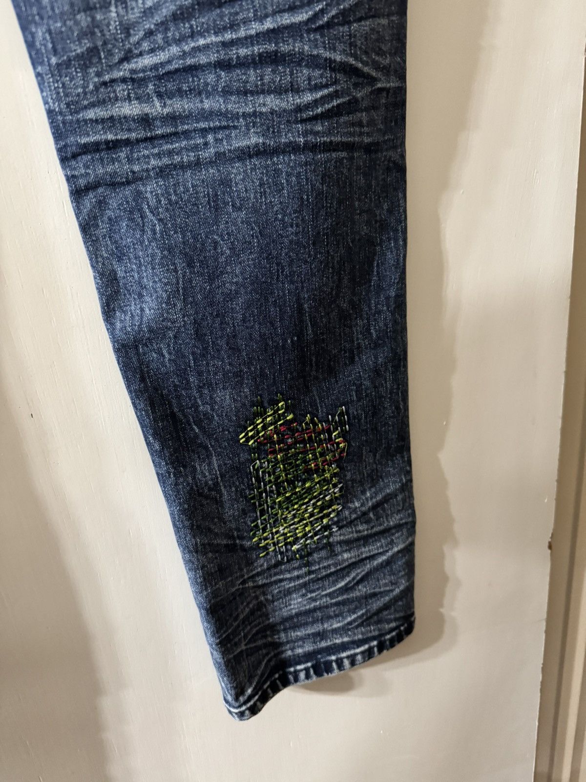 Staple Staple Blue embroidered slim fit jeans Size US 38 / EU 54 - 8 Thumbnail