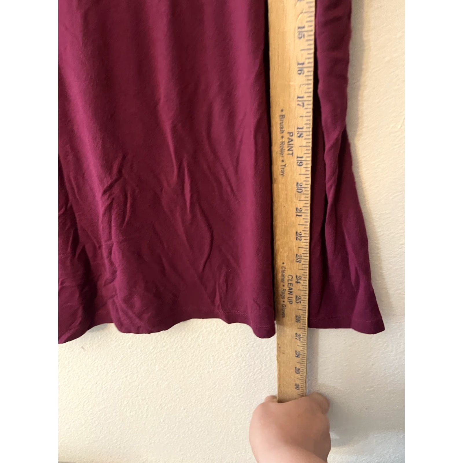 Apt. 9 APt 9 Shirt Womens XL Maroon Modern Essentials V Neck Short Sleeve Stretch Top Size XL / US 12-14 / IT 48-50 - 4 Thumbnail