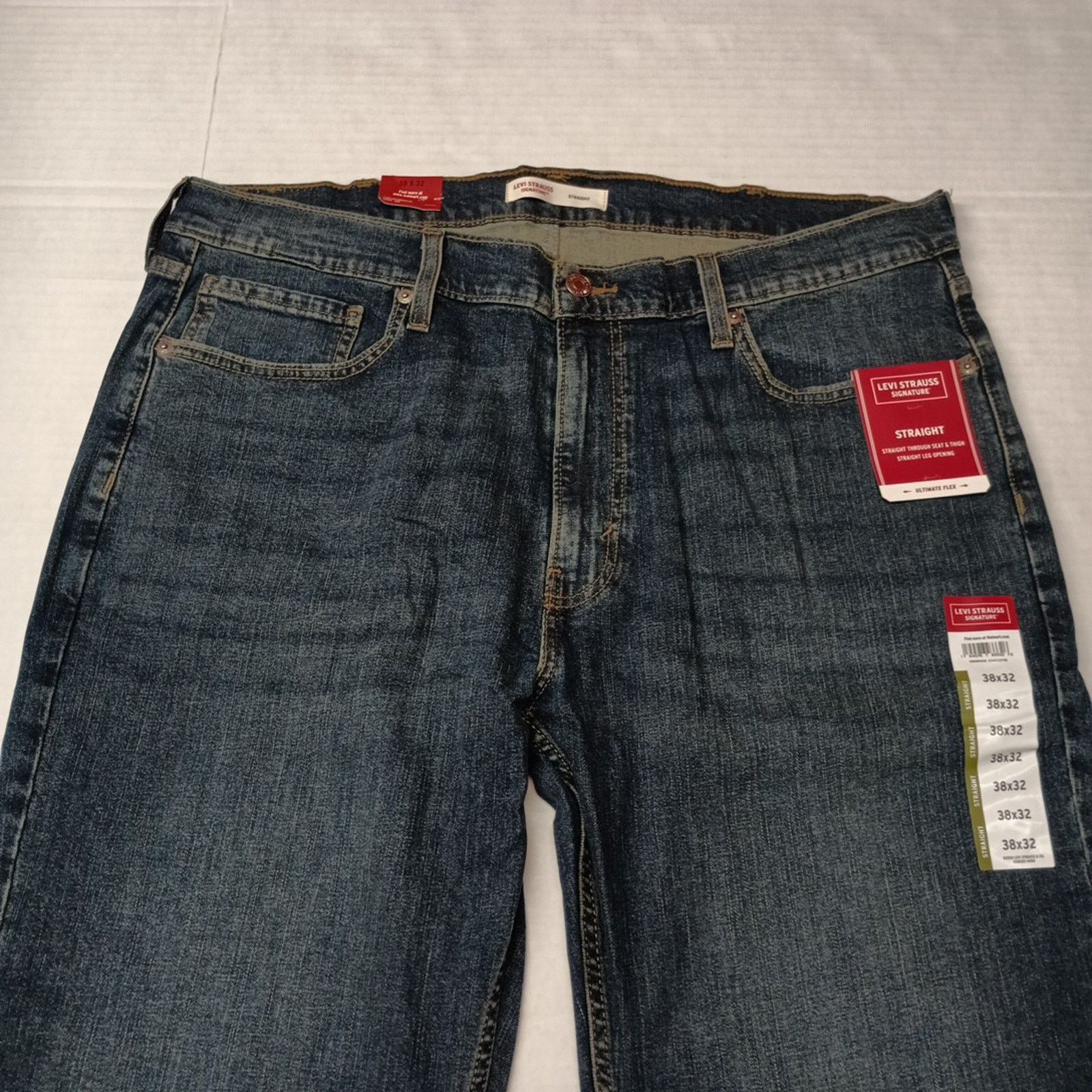 Levi's Signature By Levi Straight Jeans Men's 38x32 BlueCotton Flex Size US 38 / EU 54 - 4 Thumbnail