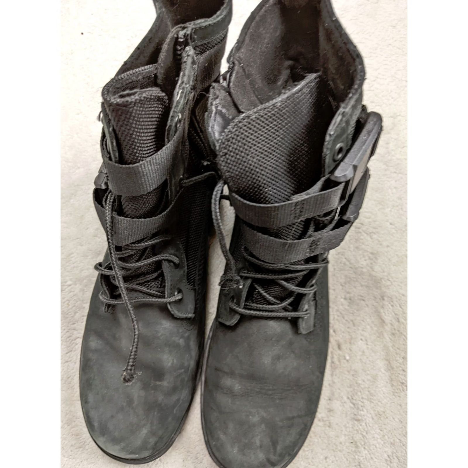 Timberland Timberland Jayne Women 6.5 37.5 Black Zip Waterproof Buckle Combat Boot Mens? Size US 7 / IT 37 - 2 Thumbnail