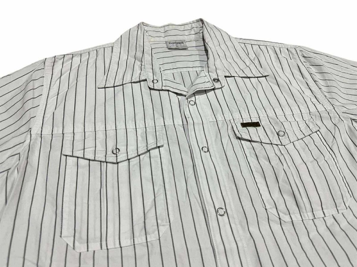 Carhartt 🔥Vintage Carhartt Striped Western Shirt Short Sleeve Size US L / EU 52-54 / 3 - 1 Thumbnail