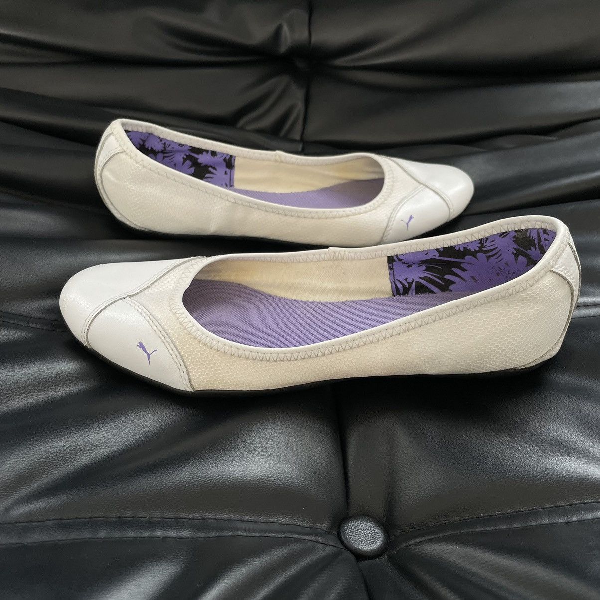 Puma × Vintage Puma Vintage Ballet White / Purple Flats Size US 7.5 / IT 37.5 - 3 Thumbnail