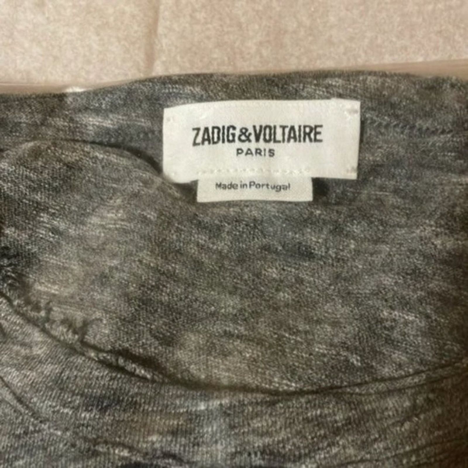 Zadig & Voltaire Zadig & Voltaire Flocked Rock Detail Tee Gray M Size M / US 6-8 / IT 42-44 - 7 Thumbnail