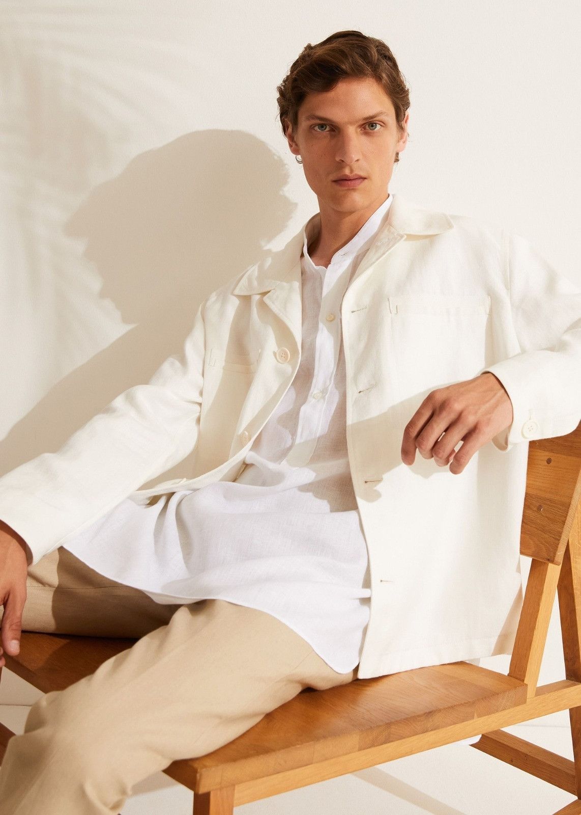 Loro Piana o1srvl11e0924 Kalama Overshirt in Off White Size US M / EU 48-50 / 2 - 3 Thumbnail