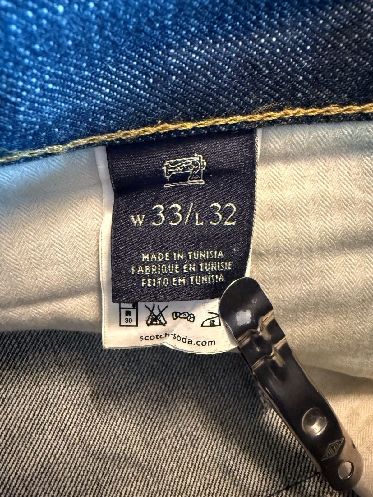 Scotch & Soda Scotch & Soda, Dean, Heavy Rigid Denim Jeans, Mens 33x32 Size US 33 - 7 Thumbnail