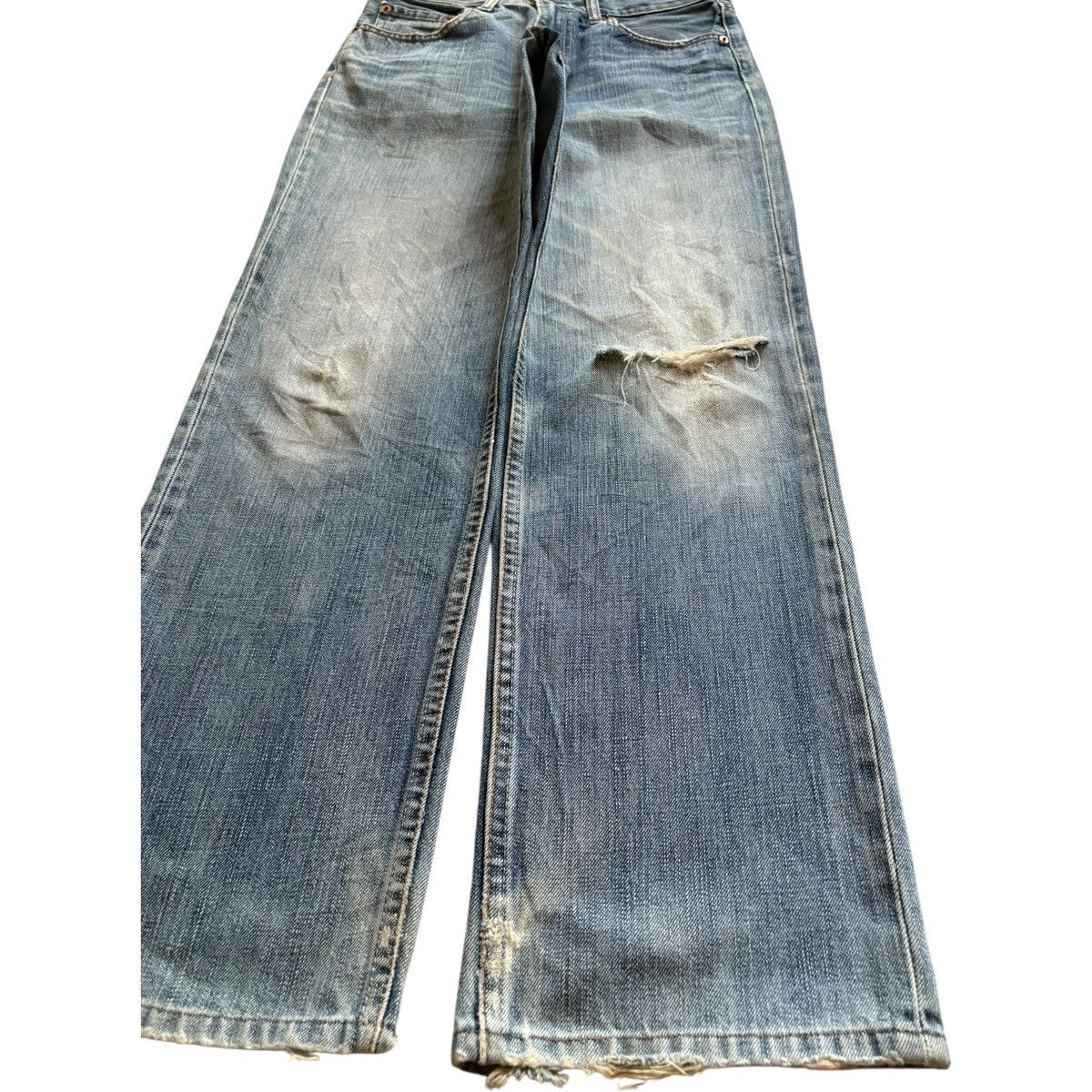 Levi's Vintage 90s Levis 502 Mud Wash Ripped Loose Jeans Size US 28 / EU 44 - 7 Thumbnail