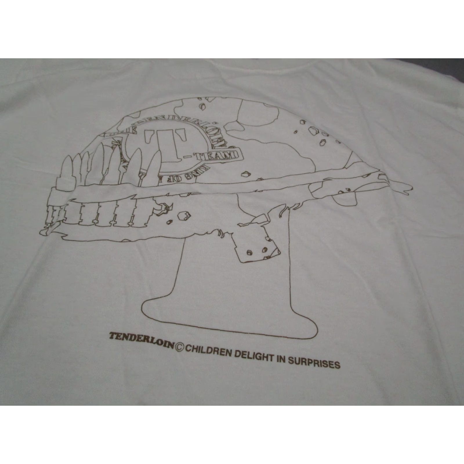 Tenderloin TENDERLOIN Men's XL White Short Sleeve Crew Neck T-Shirt Children Delight Graphic Made in USA Size US XL / EU 56 / 4 - 4 Thumbnail