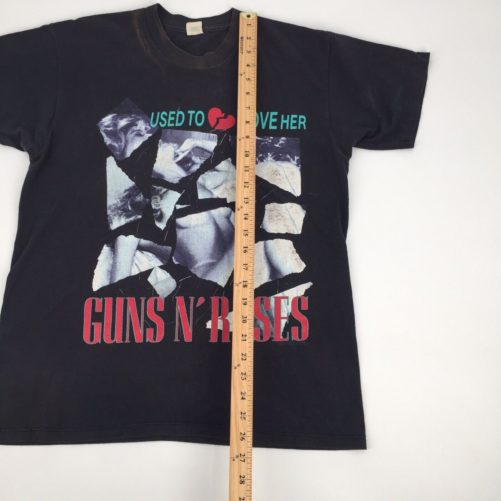 Vintage VTG 1989 Guns n Roses Used to Love Her Band T-Shirt SS Mens Size US L / EU 52-54 / 3 - 3 Thumbnail