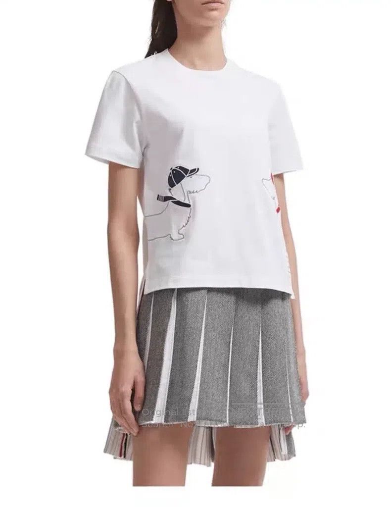 Thom Browne Thom Browne Female puppy embroidered short sleeve T-shirt Size S / US 4 / IT 40 - 4 Thumbnail