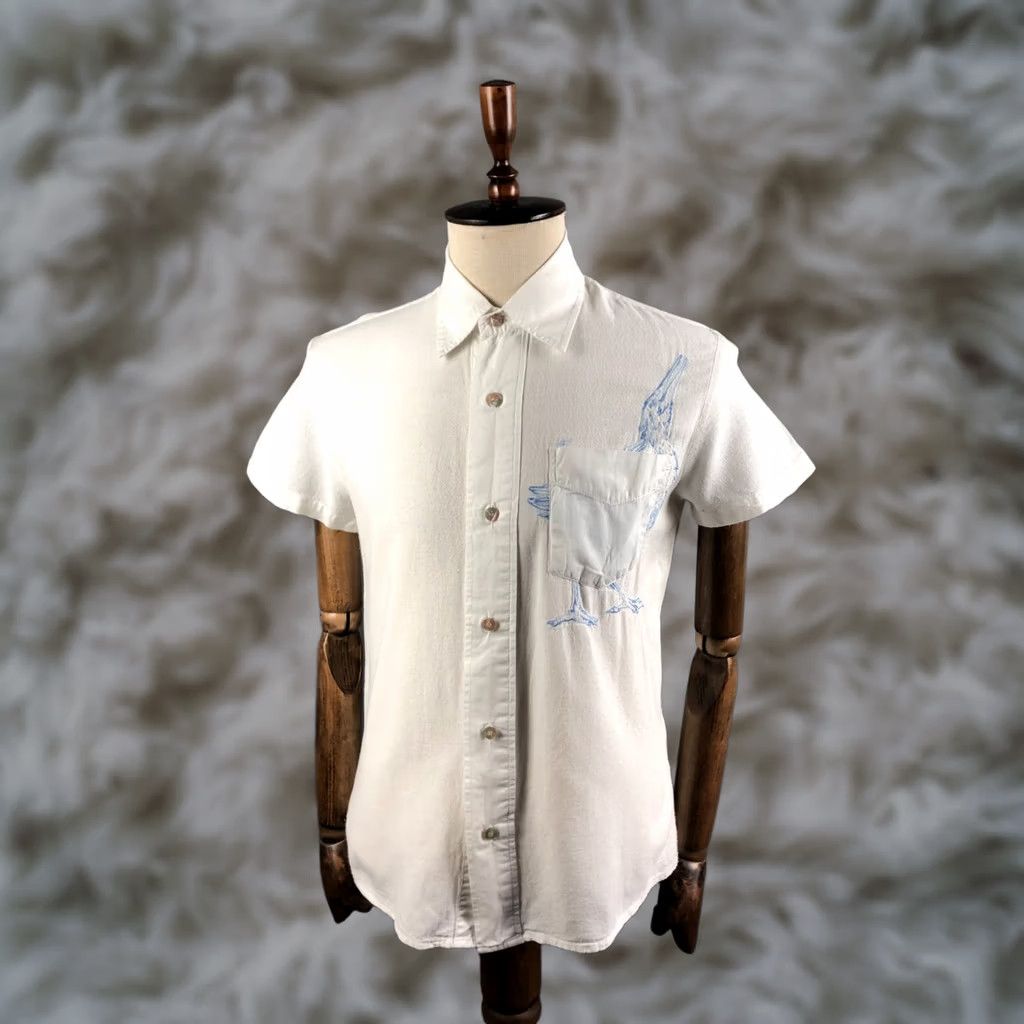 Diesel Diesel Men's Shirt M White Cotton Short Sleeve Button-Up, Casual, Regular Fit, Collared, Left Chest Pocket Size US M / EU 48-50 / 2 - 1 Thumbnail