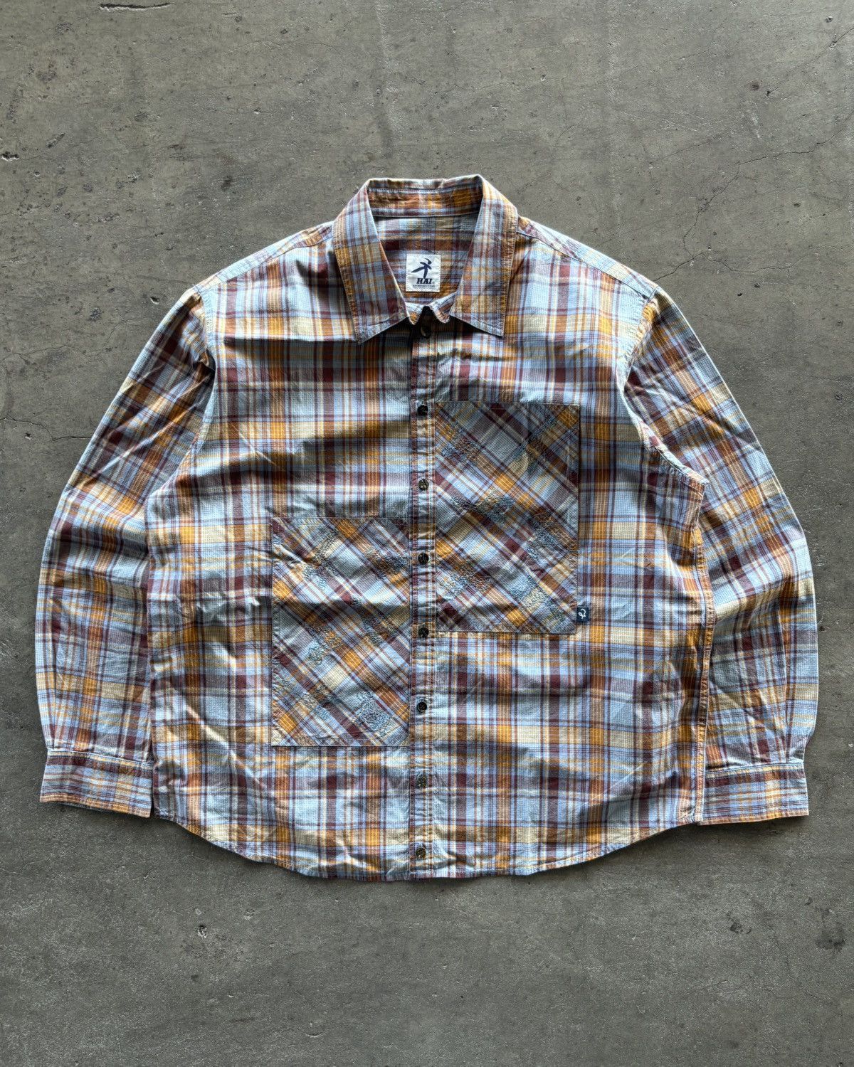 Hai Sporting Gear × Issey Miyake × Japanese Brand Hai Sporting Gear Issey Miyake Design Button Up Shirt Size US M / EU 48-50 / 2 - 1 Thumbnail