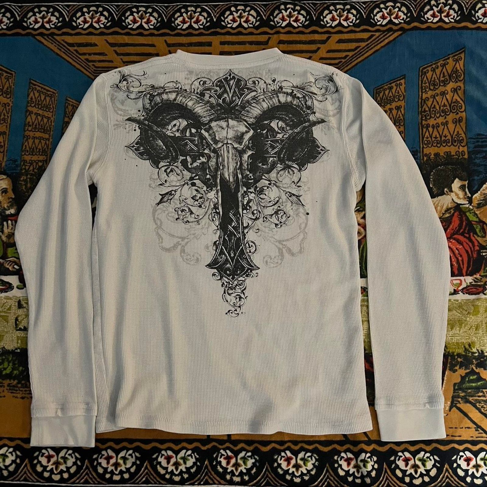 Affliction × JNCO × Tapout Crazy rare mma elite y2k thermal shirt