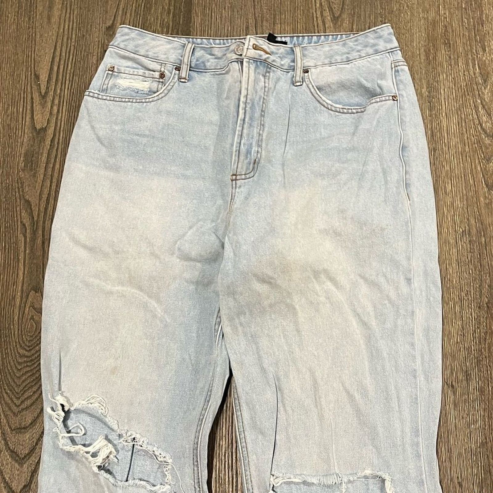 ARMA AFRM Jeans Oden Flared Leg High Waisted Distressed Size 31" - 3 Thumbnail
