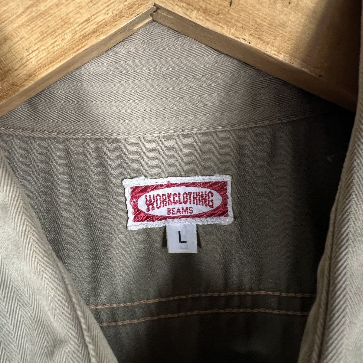 Beams Japan Beams Hbt Work Military Shirt Made In Japan - Size L Size US L / EU 52-54 / 3 - 10 Thumbnail