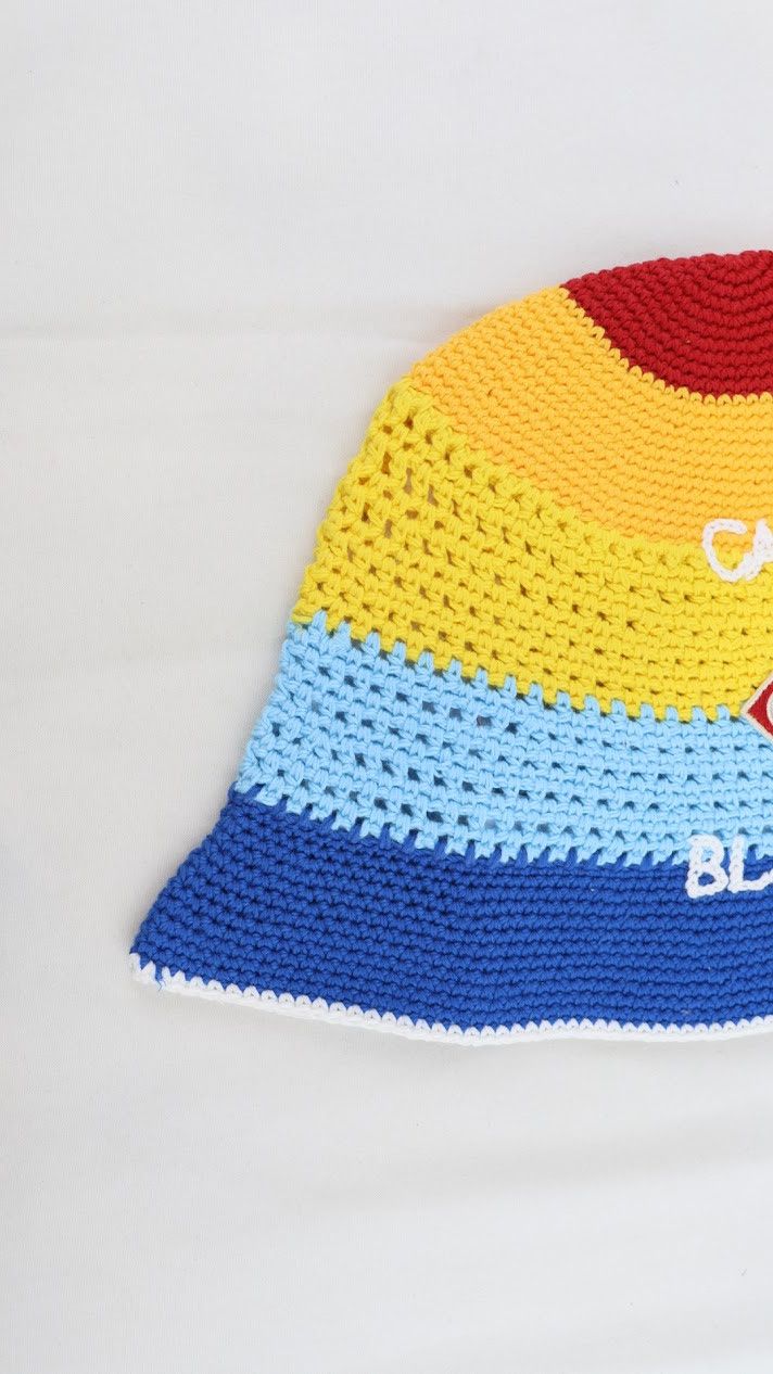 Casablanca o1rshd1 Q: 2 / Size: S/M / Knit Striped Crochet Hat Rainbow Size ONE SIZE - 5 Thumbnail