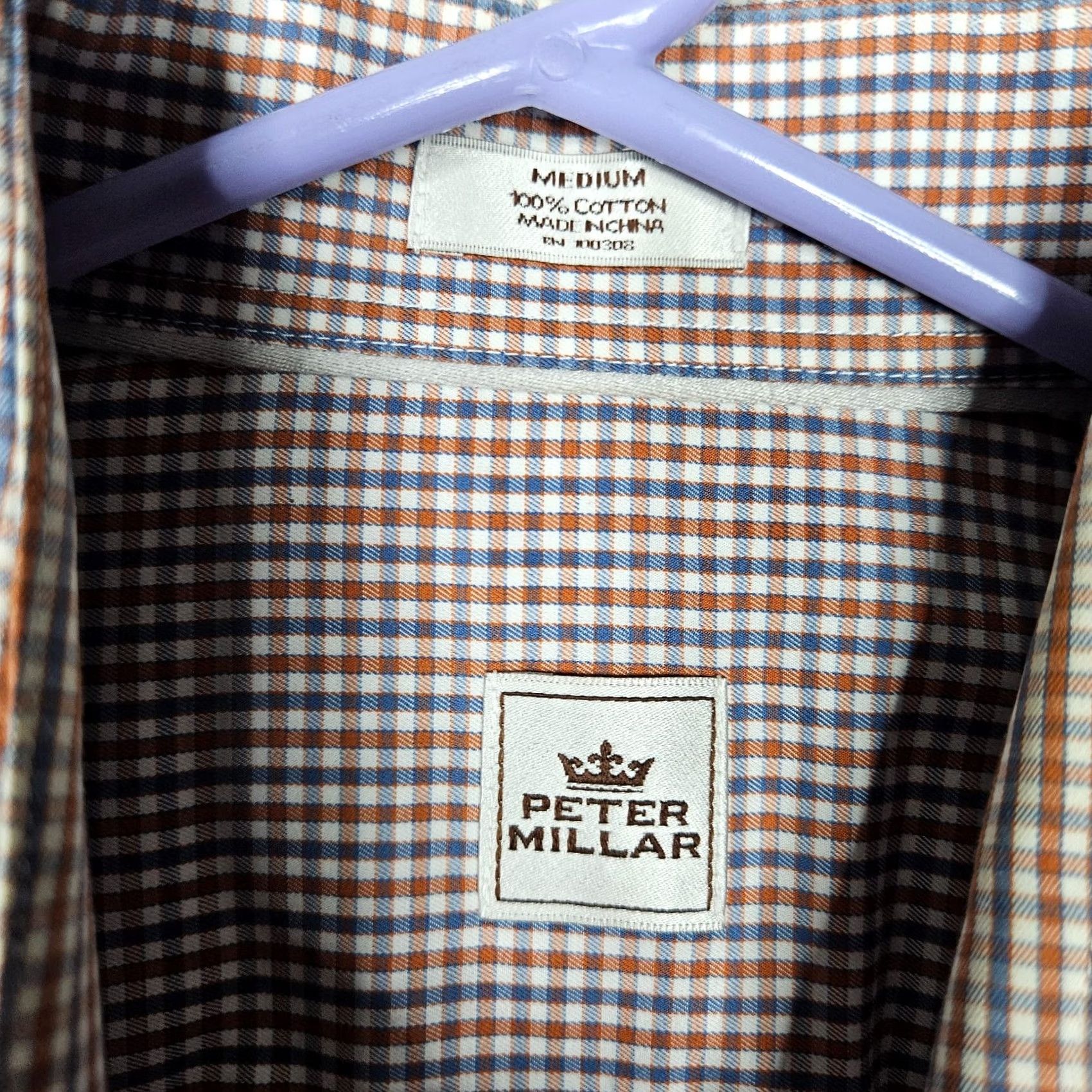 Peter Millar Peter Millar Mens Multicolor Plaid Button Up Long Sleeve Shirt Size M Size US M / EU 48-50 / 2 - 3 Thumbnail