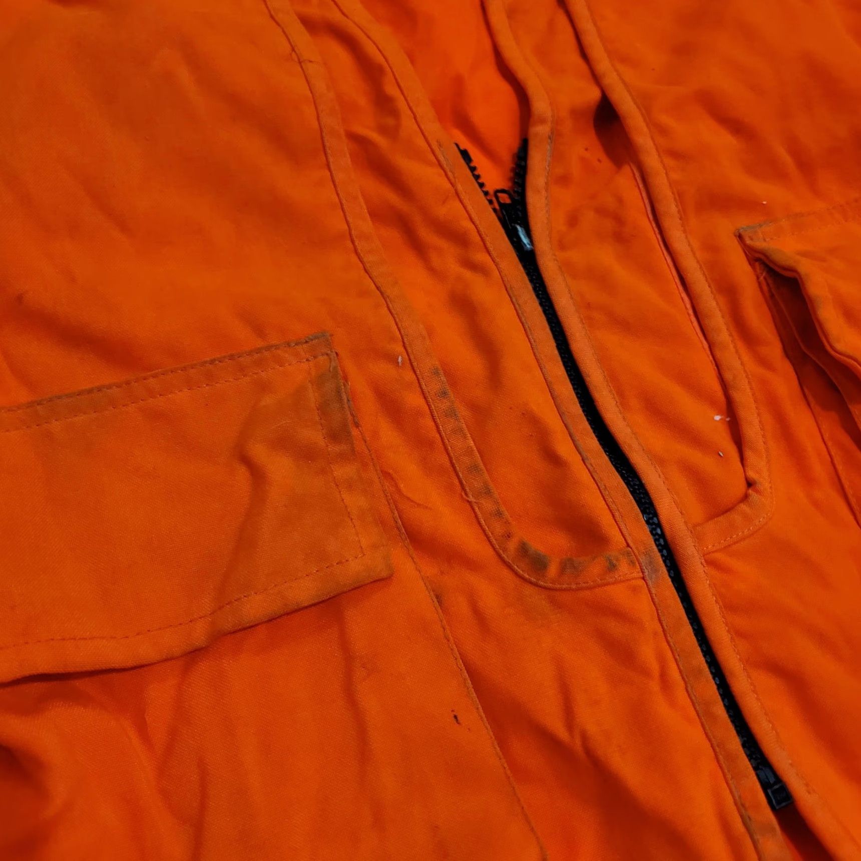 Vintage VINTAGE RedHead Vest Mens L Orange Canvas Blaze Hunting Quilted Made USA 80s Size 42R - 3 Thumbnail