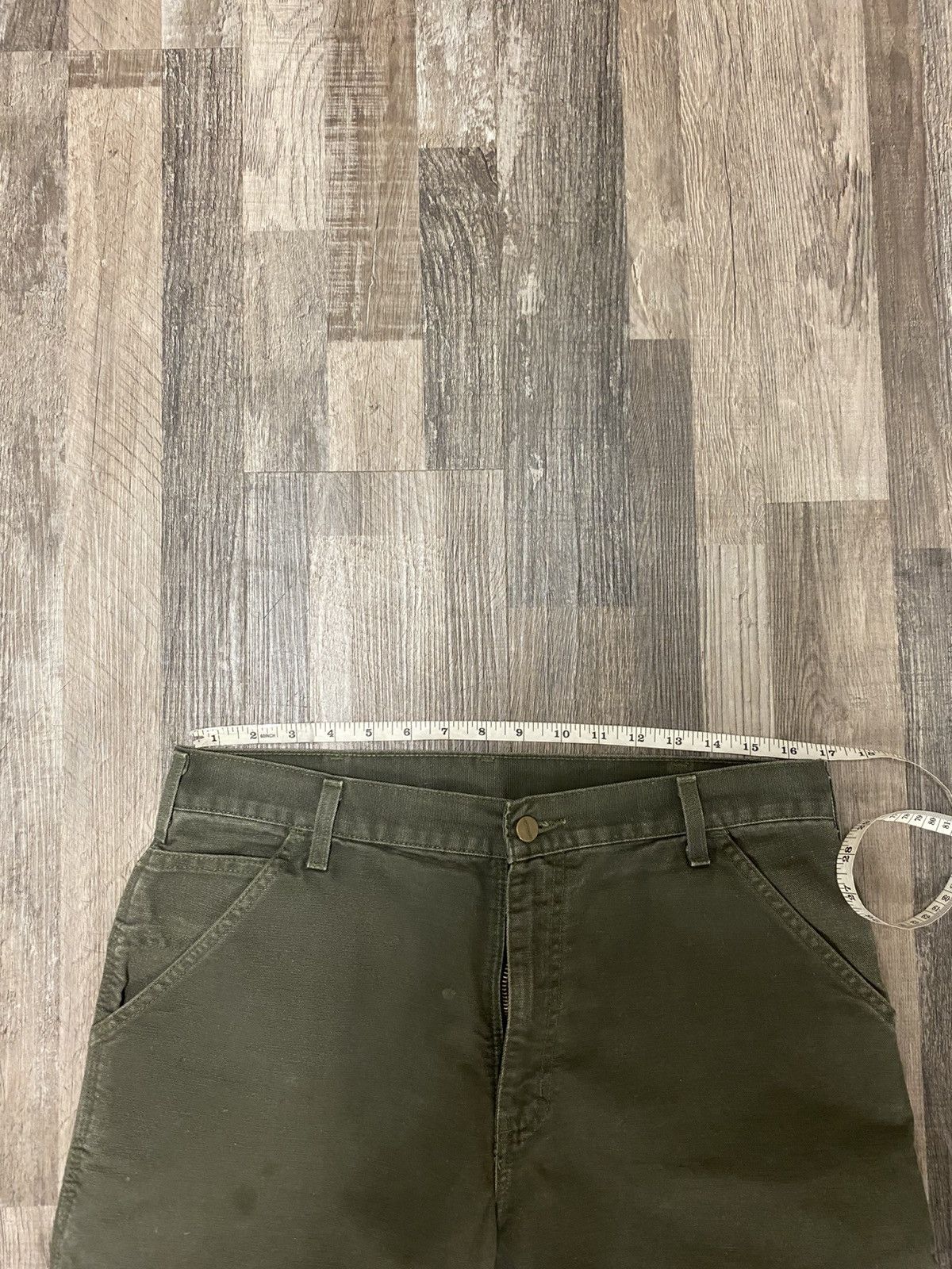Carhartt Vintage Carhartt Olive Green Big Patch Carpenter Pants Baggy Size US 34 / EU 50 - 11 Thumbnail
