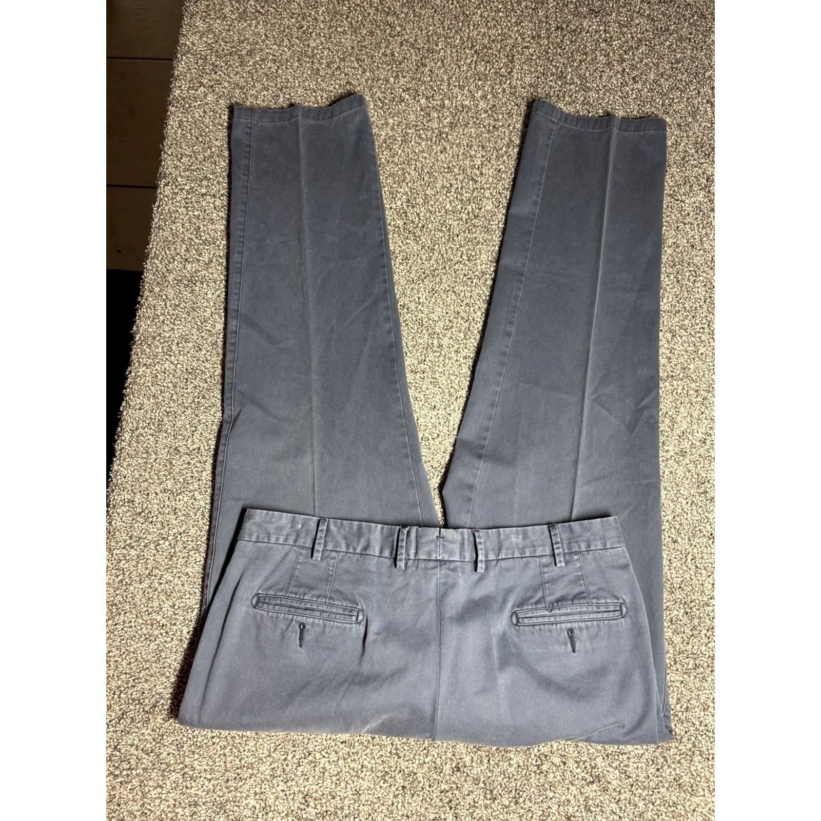 Peter Millar Peter Millar Pants Mens 38 Blue Twill Flat Front Raleigh Chino Straight Inseam 32 Mens Regular Blue Size US 38 / EU 54 - 2 Thumbnail