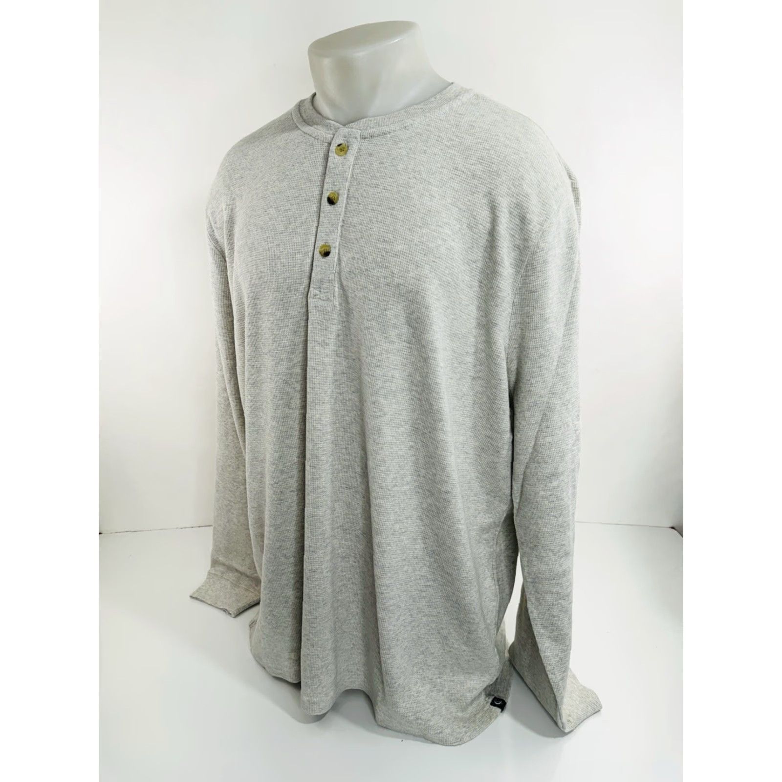 Vintage CRIQUET Pullover Henley Thermal Knit Sweater Mens 2XL Light Gray NFL? No, CQ37 Size US XXL / EU 58 / 5 - 3 Thumbnail