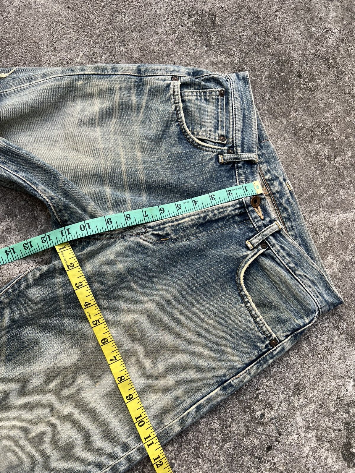 Edwin Vintage Edwin 505x Selvedge Distressed Mud Wash Jean Size US 30 / EU 46 - 4 Thumbnail