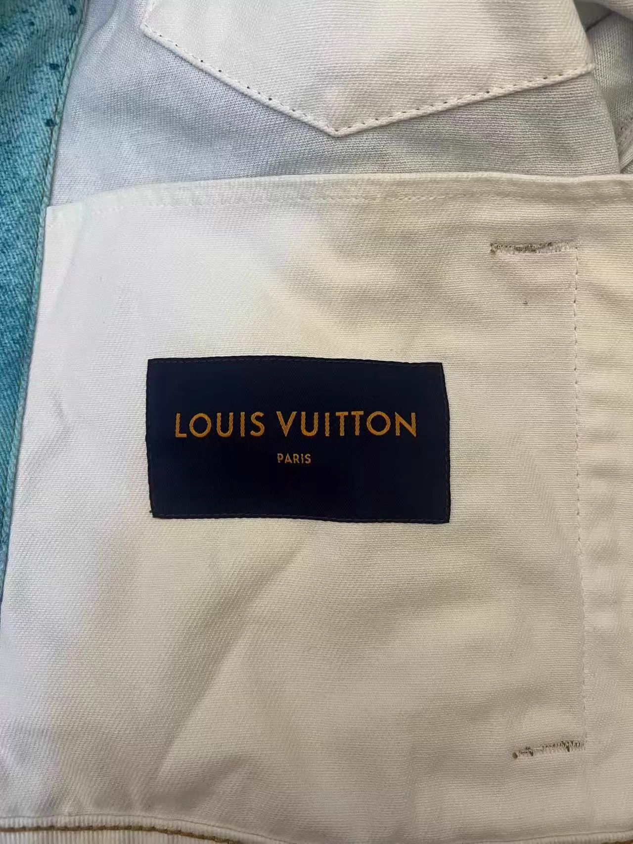 Louis Vuitton LOUIS VUITTON SS23 Painted Denim Jacket Men's White 52 Size US L / EU 52-54 / 3 - 4 Thumbnail