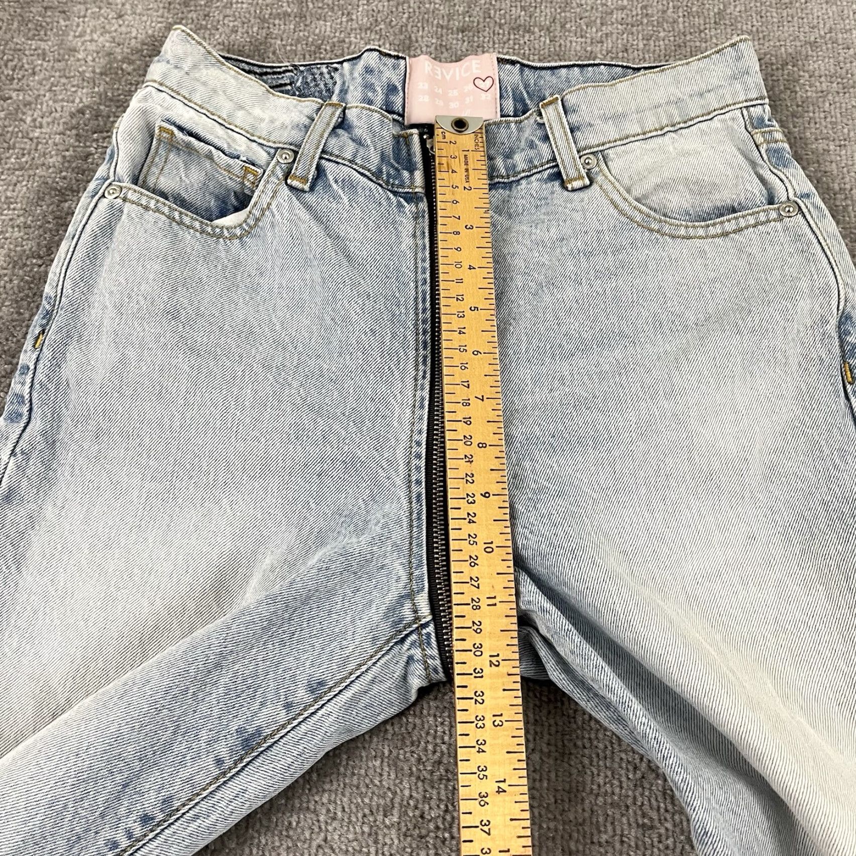 Vintage REVICE Jeans Womens Size 27 Light Blue Denim Full Zip Cropped 5-Pocket USA Size 27" / US 4 / IT 40 - 6 Thumbnail