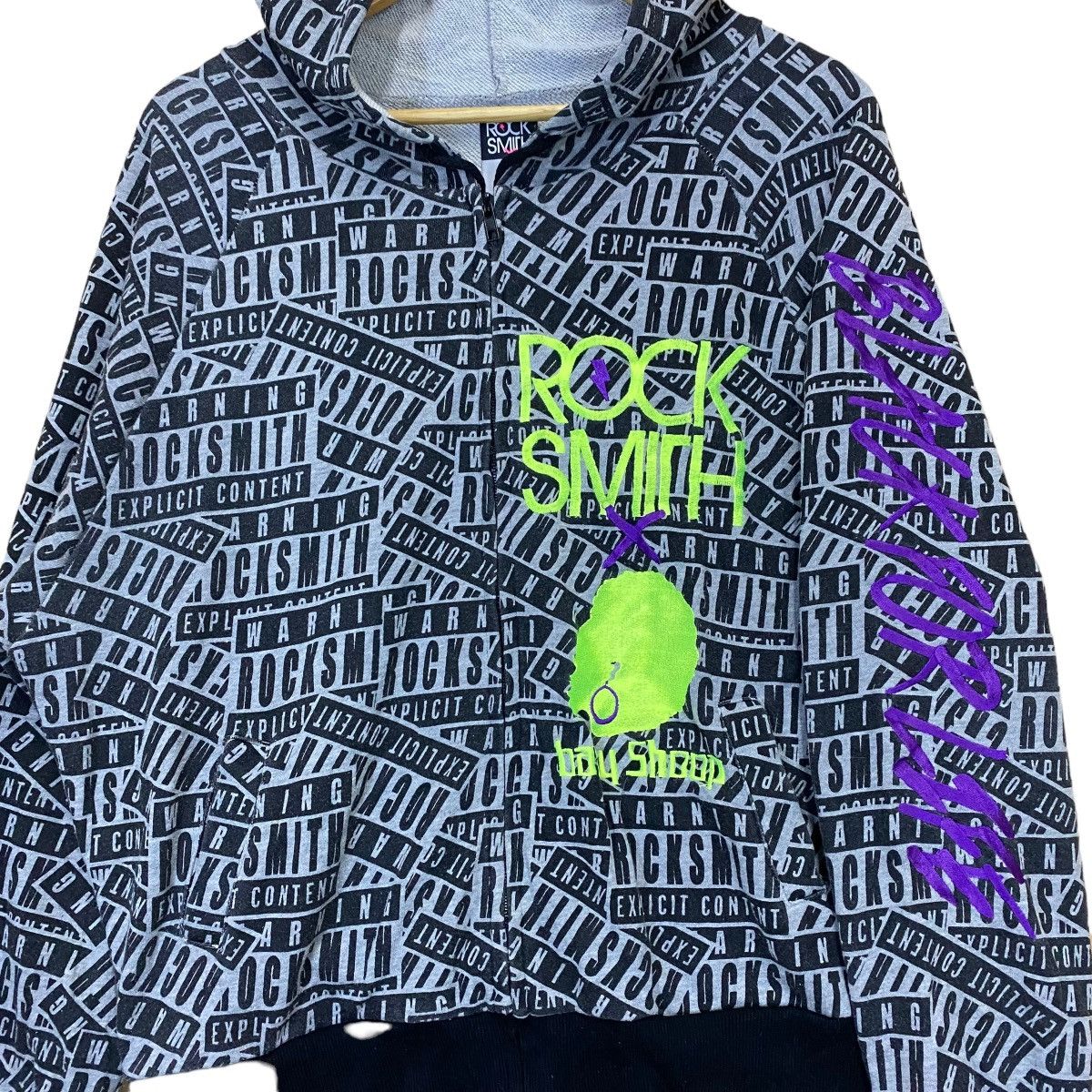 Japanese Brand × Le Grande Bleu (L.G.B.) Rock Smith x Baby Shoop Overprint Zipper Hoodie Size US M / EU 48-50 / 2 - 5 Thumbnail