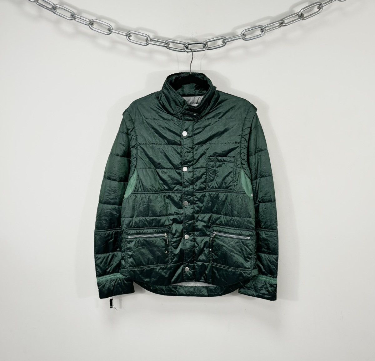 JET SET Jet Set 2 in 1 Zip Off Multipocket Green Outdoor Jacket Size US M / EU 48-50 / 2 - 1 Thumbnail