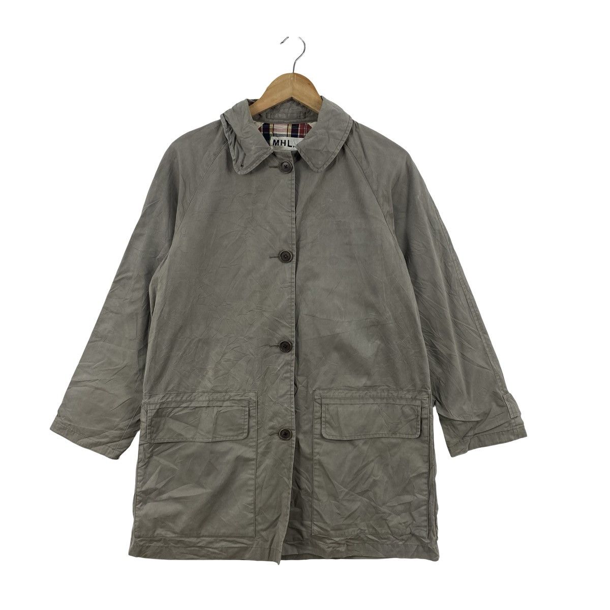Margaret Howell Vintage MHL MARGARET HOWELL Utility Coat Jacket Plaid Lining Size US L / EU 52-54 / 3 - 3 Thumbnail