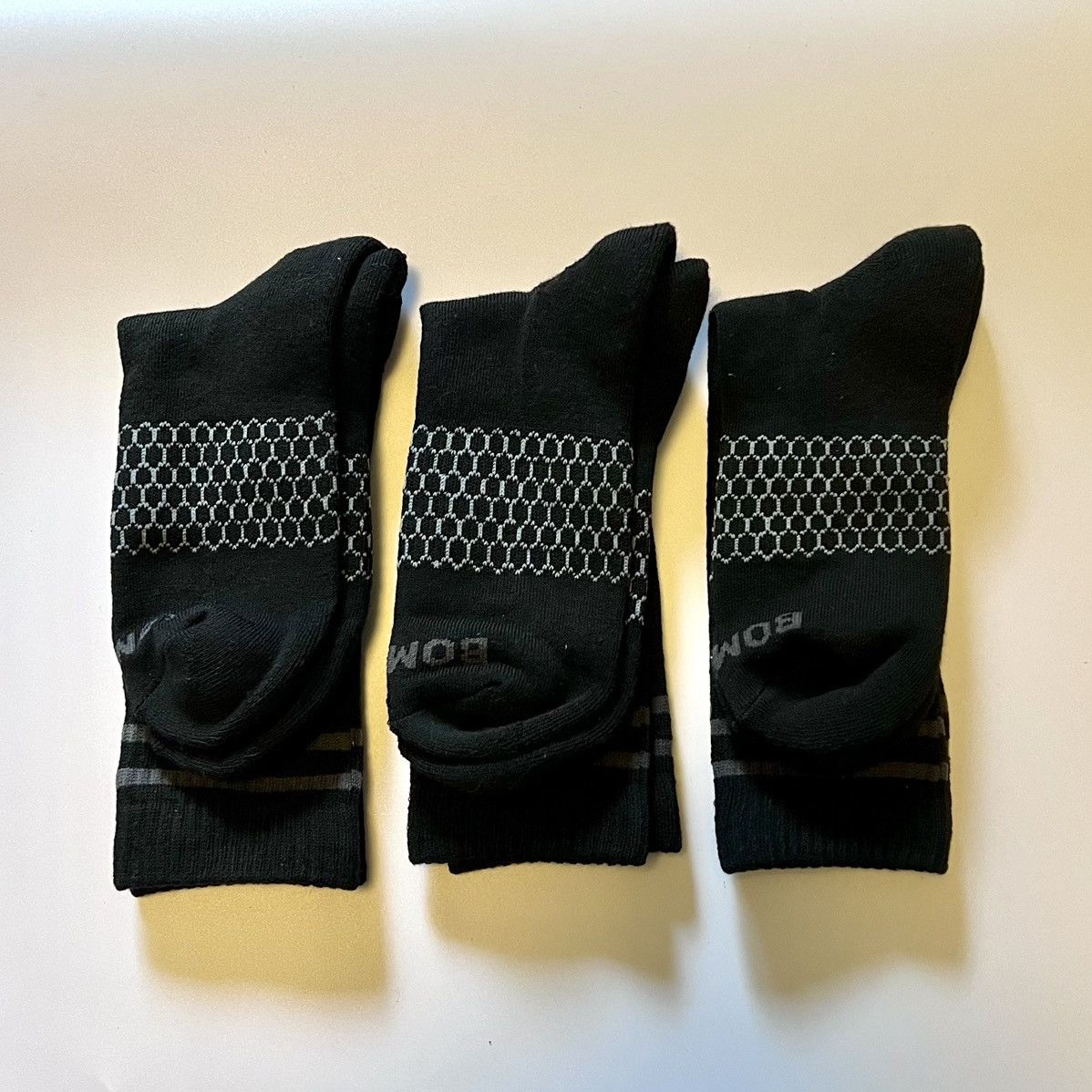 Other 3x Pairs of Bombas Honeycomb Arch Support Stripe Calf Socks Size ONE SIZE - 1 Thumbnail