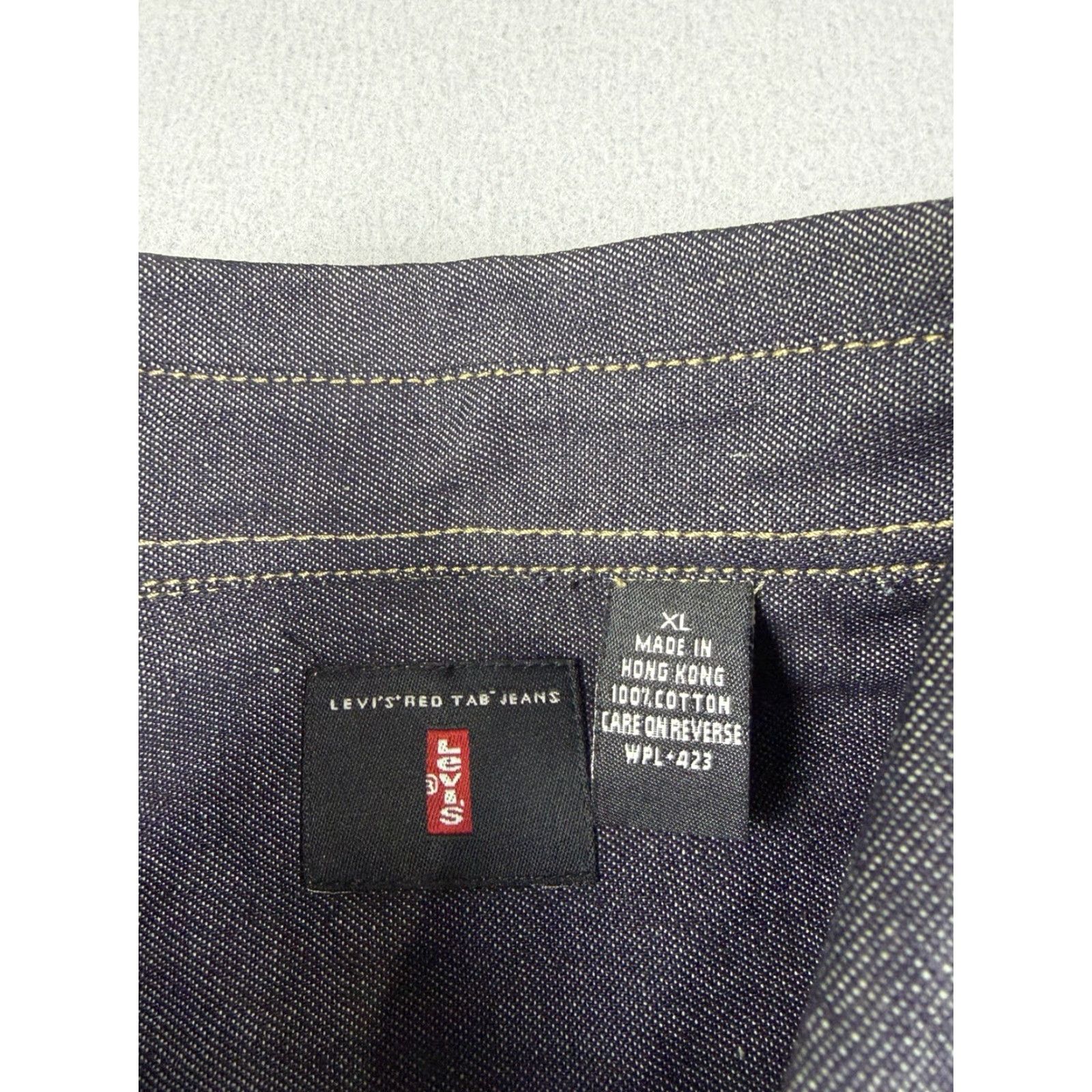 Levi's VINTAGE Levi's Red Tab Shirt XL Regular Jeans Denim Button-Up Collar-Down Long Sleeve Metal Pockets Blue Cotton Men Size US XL / EU 56 / 4 - 5 Thumbnail
