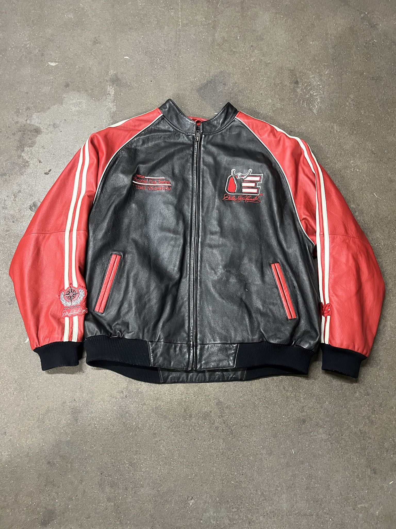 NASCAR × Vintage × Wilsons Leather Vintage 1990s Wilson's Leather Dale Earnhardt Leather Jacket Size XXL Size US XXL / EU 58 / 5 - 1 Thumbnail