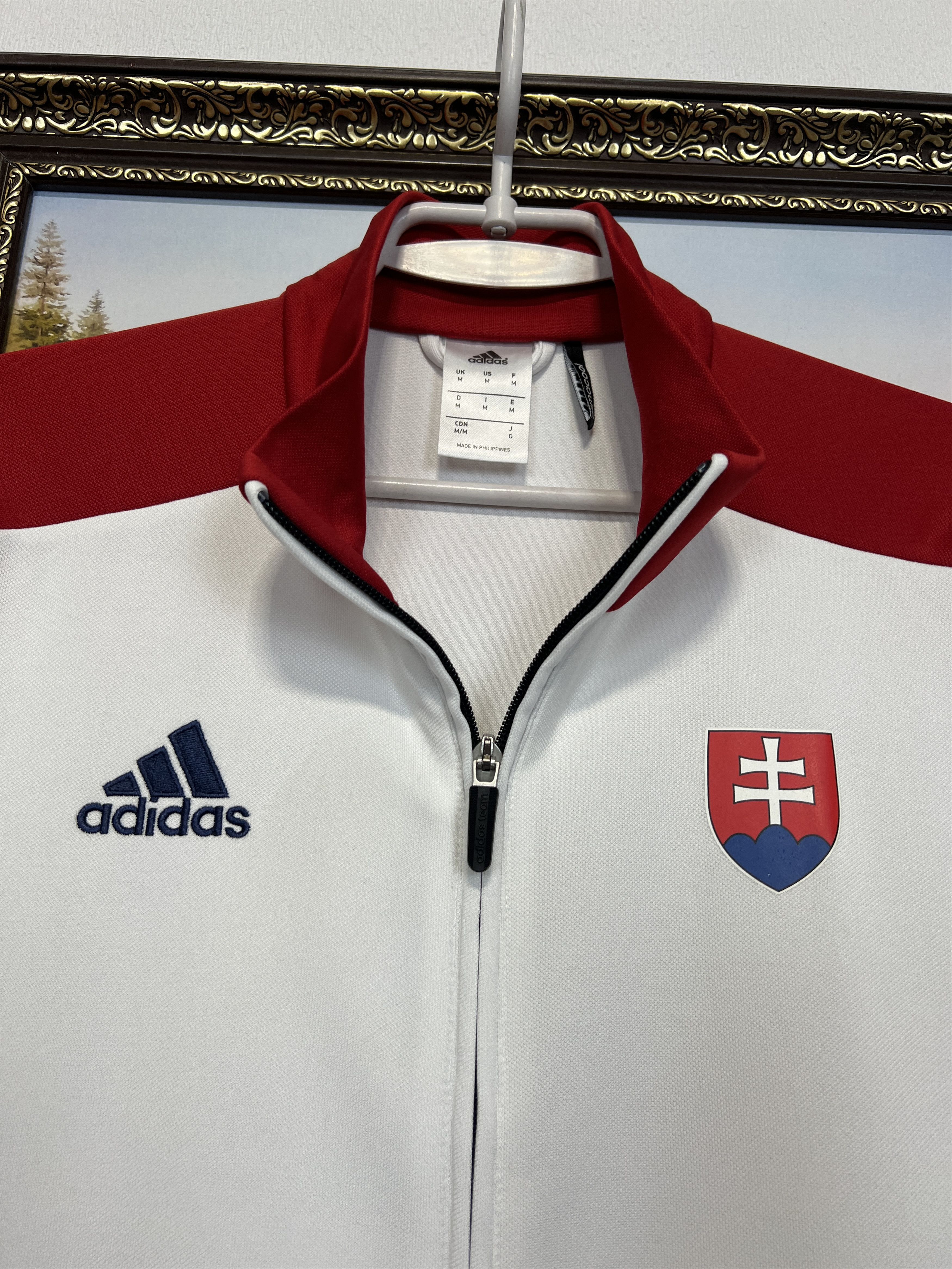 Adidas Slovakia Football Jacket Soccer Track Top National Rare Size US M / EU 48-50 / 2 - 3 Thumbnail