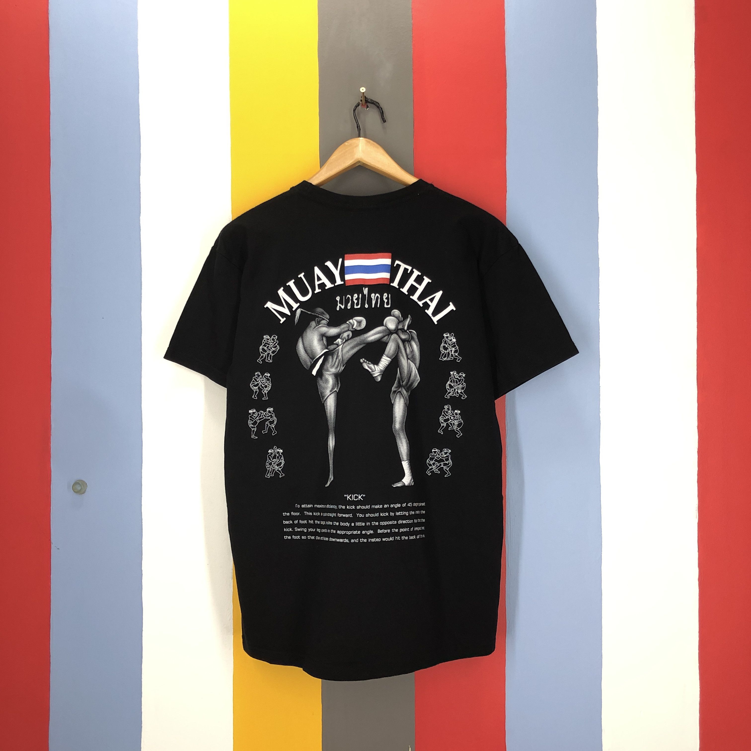 Other MUAY THAI Kick Lesson Crew Neck T Shirt #1582/01 Size US L / EU 52-54 / 3 - 6 Thumbnail