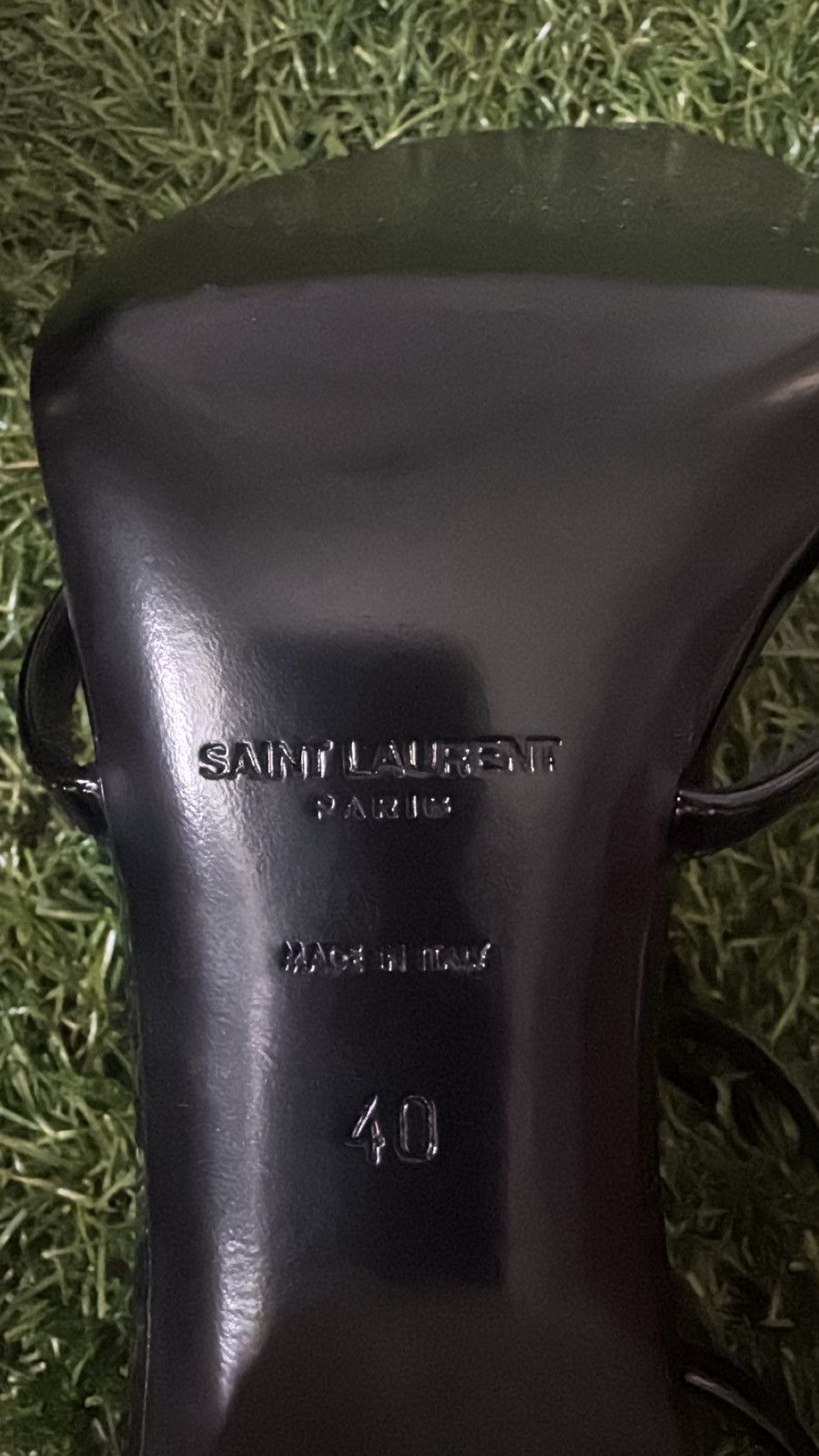 Saint Laurent Paris Saint Laurent Cassandra 100mm Sandals – All Black – Size 40 Size US 9 / IT 39 - 10 Thumbnail