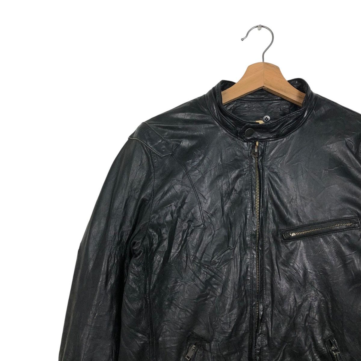 Japanese Brand 🔥VINTAGE BIKER LEATHER JACKET TAKEO KUKICHI ISSEY MIYAKE Size US M / EU 48-50 / 2 - 9 Thumbnail