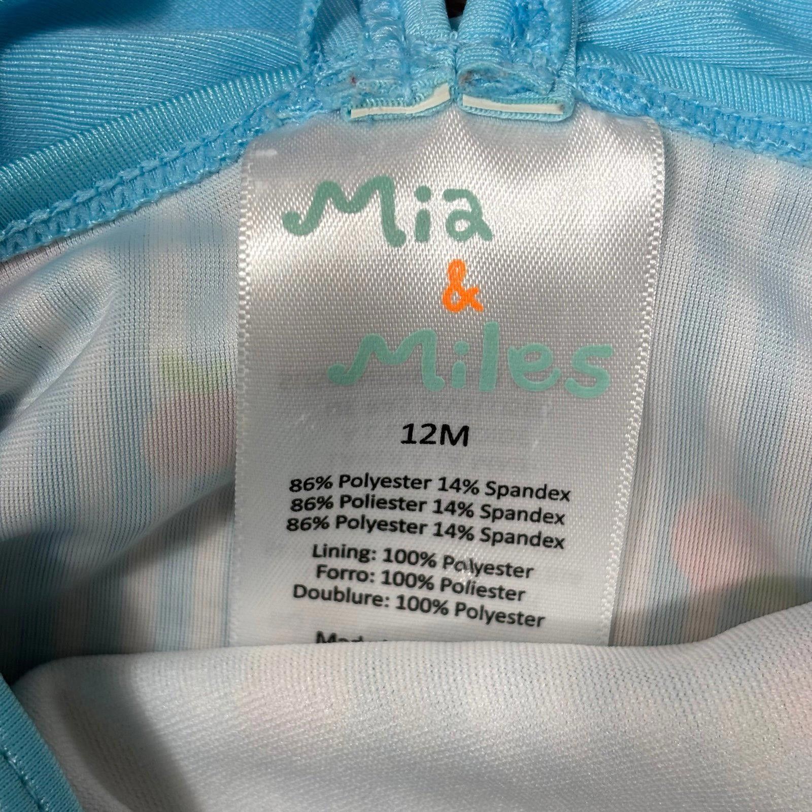 Other Mia & Miles Girls' Ruffle One-Piece Swimsuit 12 Months Size ONE SIZE - 5 Thumbnail