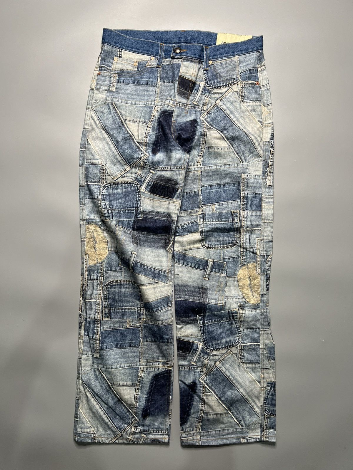 Andersson Bell Andersson Bell Brno Patchwork Printed Wide Jeans Size US 33 - 1 Thumbnail