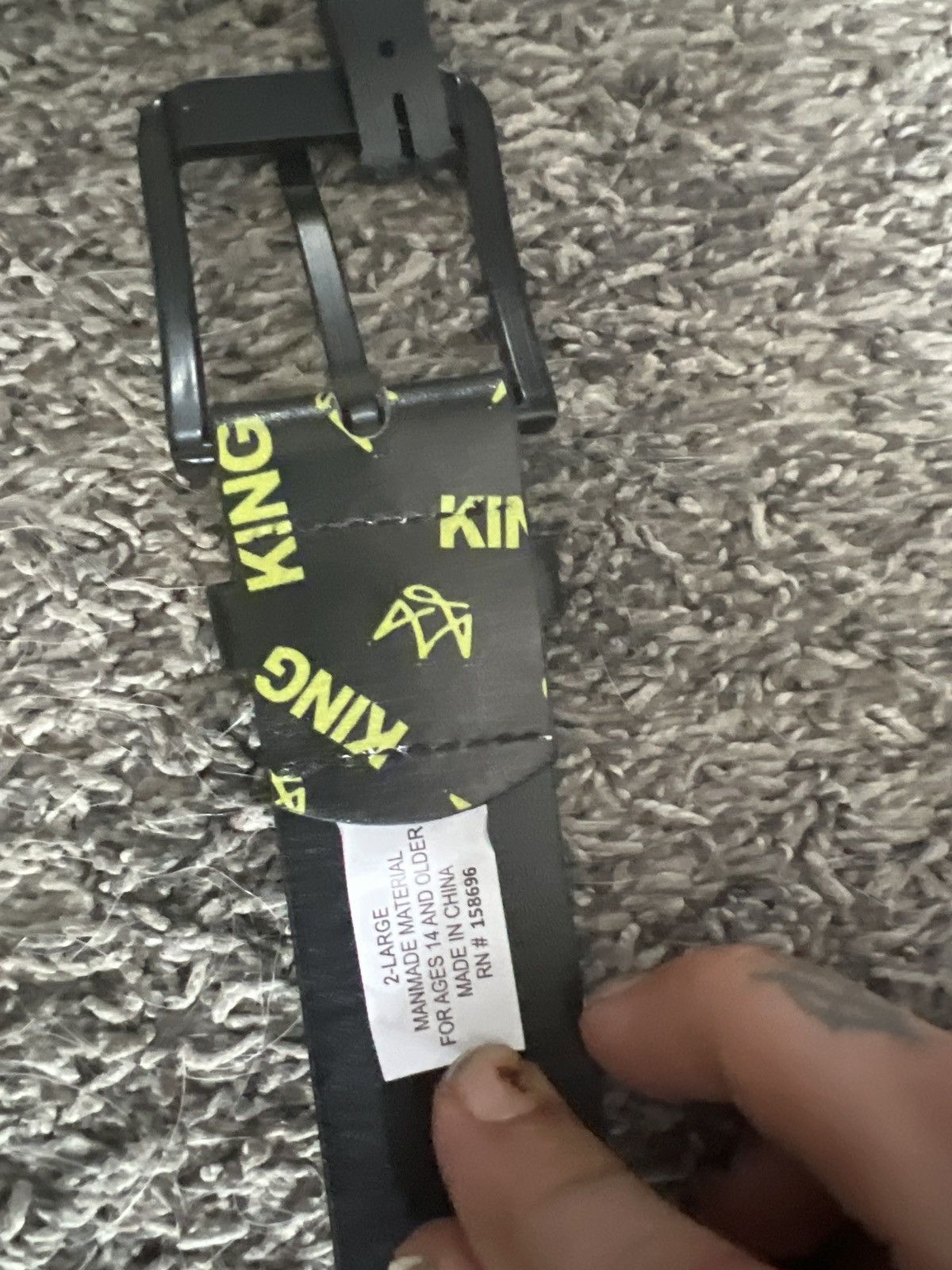 Hypebeast Fresh Supply Co. King All Over Belt Size 36 - 4 Thumbnail