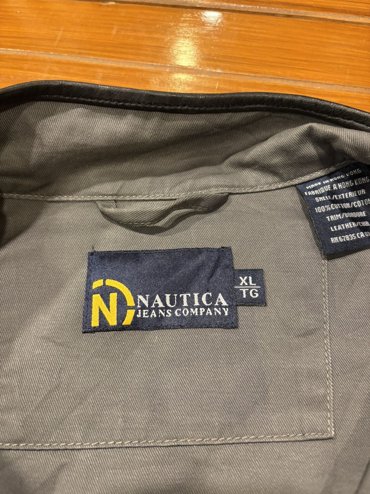 Nautica Vintage Y2K Nautica Charcoal Quilted Moto Jacket Size US XL / EU 56 / 4 - 3 Thumbnail