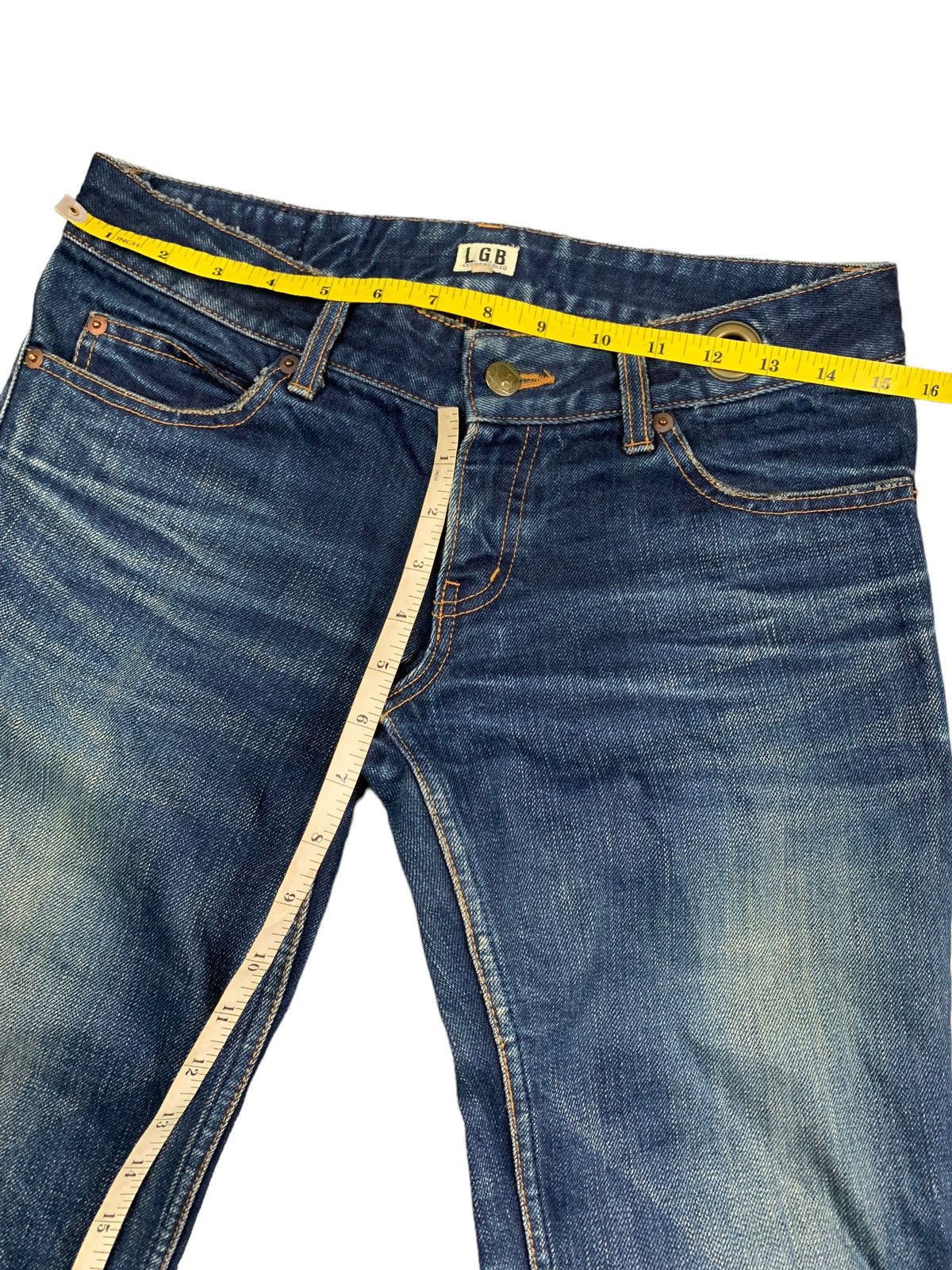Le Grande Bleu (L.G.B.) L.G.B Mudwash Super Flared Denim Size US 27 - 13 Thumbnail