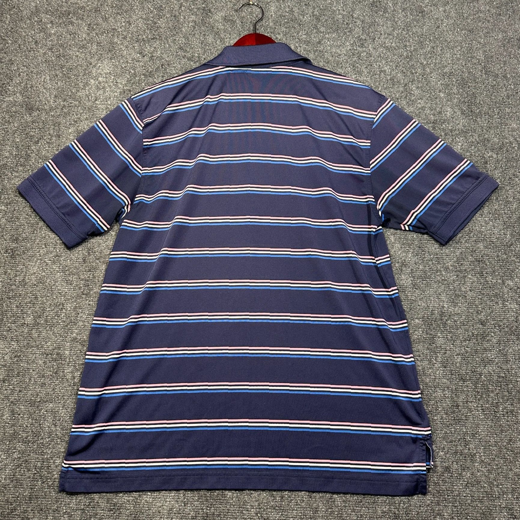 Brooks Brothers Brooks Brothers Performance Polo Mens M Short Sleeve Striped Blue Pink Shirt Modern Classic Polo Shirt Mens Size US M / EU 48-50 / 2 - 7 Thumbnail