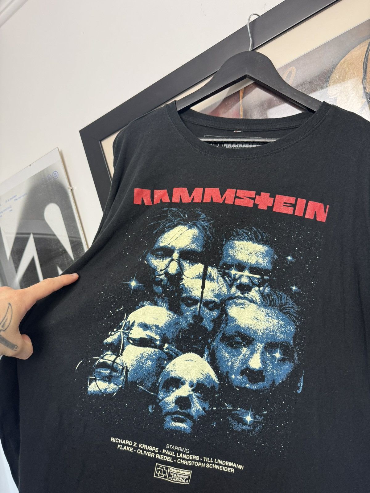 Band Tees VINTAGE RAMMSTEIN MERCH RARE GERMANY BAND TEE FACES PRINT Size US XL / EU 56 / 4 - 2 Thumbnail
